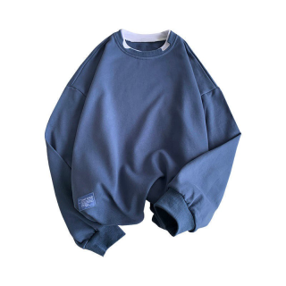 【In stock】Cotton 2021 new early autumn เสื้อสเวตเตอร์แขนยาวสกรีนลาย round neck salt thin sweater women fake two long