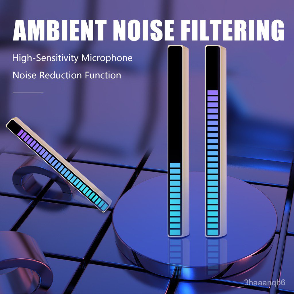 3D RGB Voice Control Rhythm Light, Sound Control Ambient Light With 32 ...