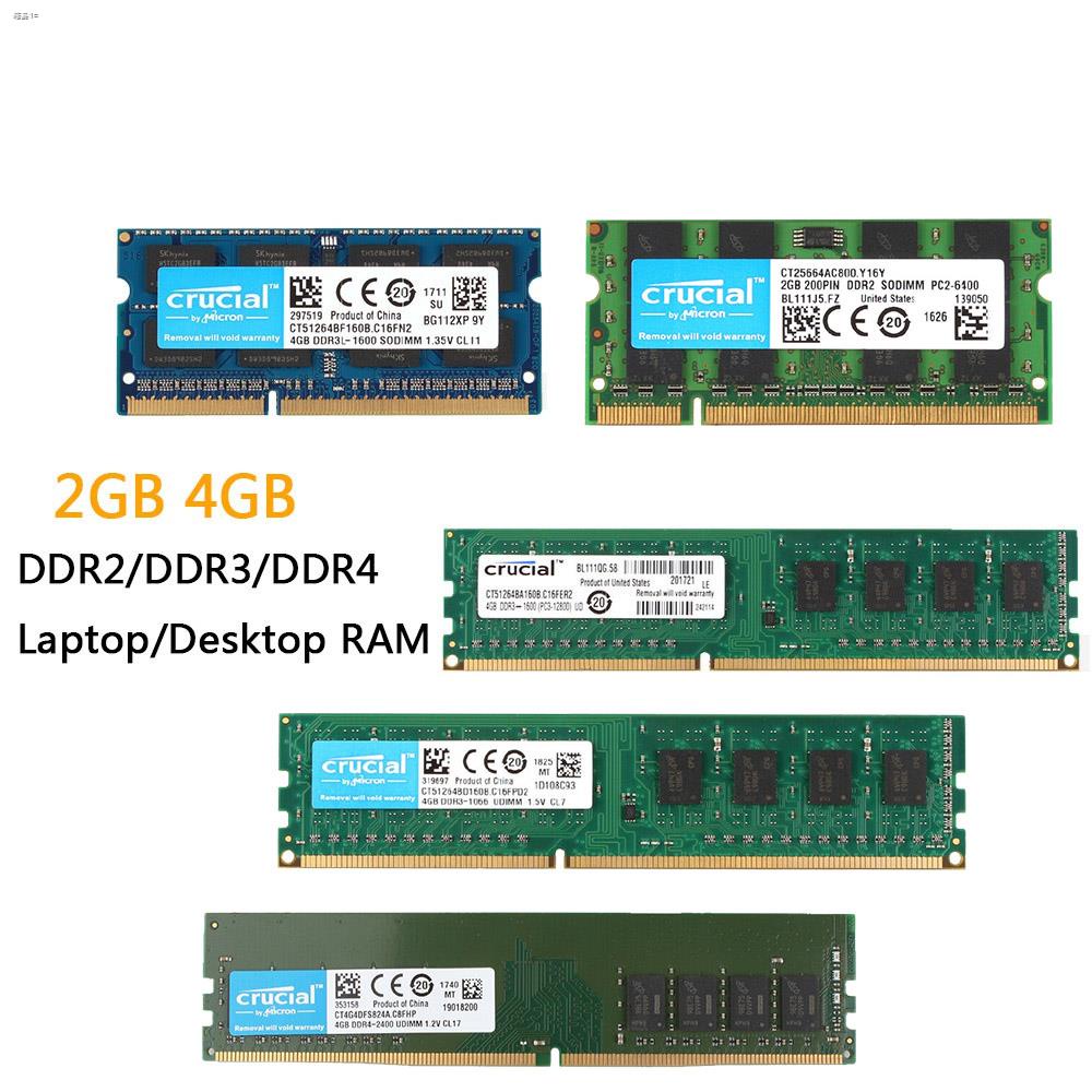 Ram หน่วยความจํา Ram Dimm / Sodimm 4 Gb / 2Gb Ddr2 / Ddr3 / Ddr3L 1600 / 1333 / 800 Ddr4 2400