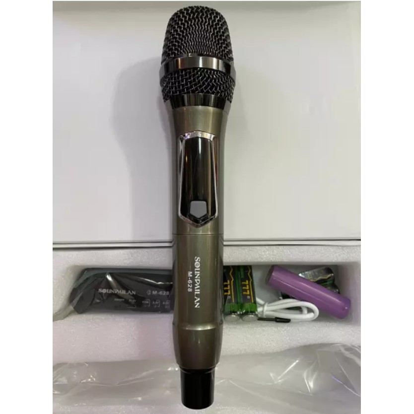 ไมค์โครโฟน ไมค์โครโฟนไร้สาย ไมค์ลอยคู่ รุ่น M-628 UHF แท้ Wireless Microphone SML ไมค์ร้องเพลง รุ่นใหม่ล่าสุด