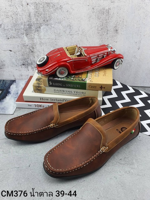 รองเท้าหนังลำลองผู้ชาย CM376  มี3 สี น้ำตาล ดำ แทน ไซส์ 39-44 - รูปที่ 2