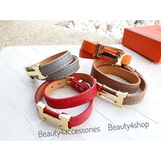 HM กำไลข้อมือสายหนัง / Tory B Signature Gold Studded Leather Choker   พัน2รอบ ใส่เป็นโช้คคอได้