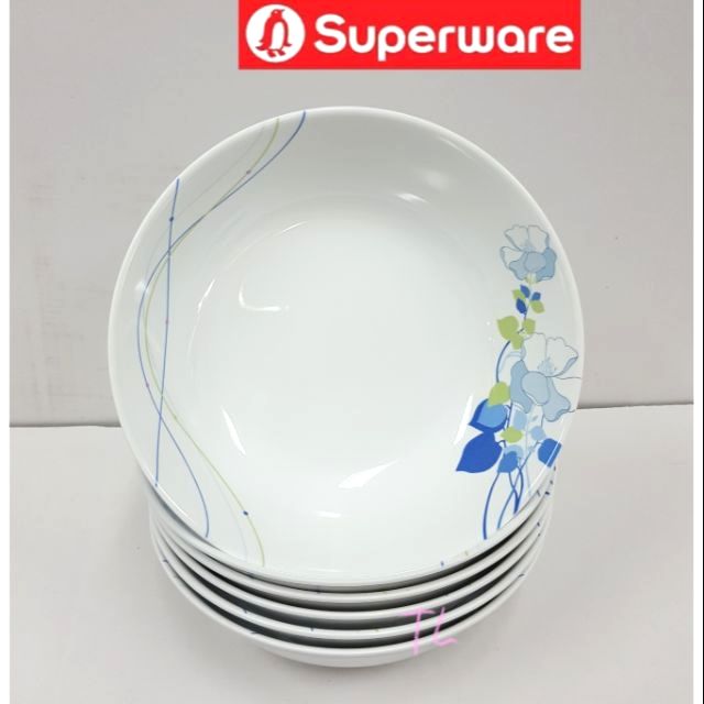 ชาม6"=6ชิ้น(ชามขนมหวาน)ลายบลูมมิ่ง ซุปเปอร์แวร์เกรดA เมลามีน100%