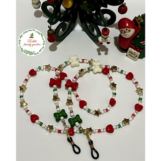 🎅 พร้อมส่ง 🎅 DIY By RFG สายคล้อง mask แว่นตา กำไลข้อมือ ลูกปัดโบว์ หัวใจ น่ารักสดใส Christmas Collection HANDMADE 🎄