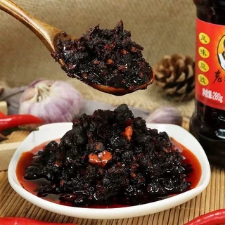 D28 น้ำพริกเผา เหล่ากันมา รสถั่วเต้าซี่( 老干妈 豆豉味 ）280g สามารถเปิดทานได้ทันที น้ำพริก พริกเผา พริก ถั่วเต้าซี่ ถั่ว