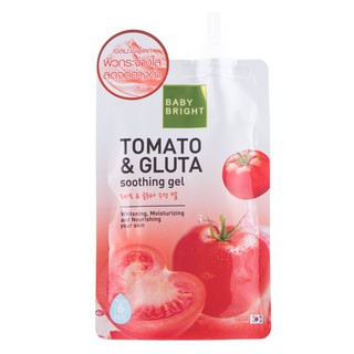 เจลมะเขือเทศBaby Bright Tomato &amp; Gluta Soothing Gel 50ml (ราคาต่อซอง)