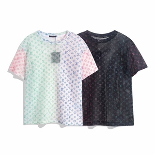 LOUIS VUITTON TEE เสื้อยืด ลำลองแขนสั้น เนื้อผ้าตาข่าย