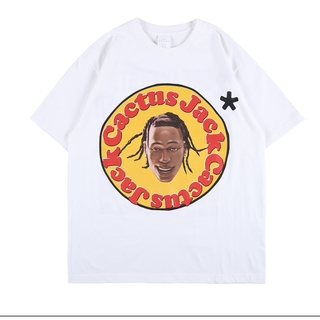 GOOD2022เสื้อยืดแขนสั้นพิมพ์ลายการ์ตูน Travis Scott Mcdonald Cpfm 3 KGbz