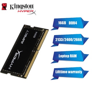 Kingston hyperx แรมหน่วยความจําแล็ปท็อป โน้ตบุ๊ก DDR4 16GB 2133mhz 2400mhz 2666mhz SODIMM PC4-21300S 1.5V 260pin