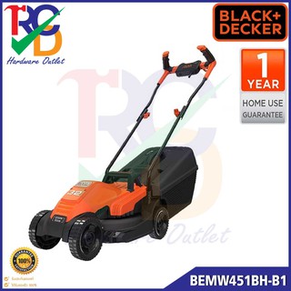 BLACK&amp;DECKER รถเข็นตัดหญ้า 1200 วัตต์ รุ่น BEMW451BH-B1