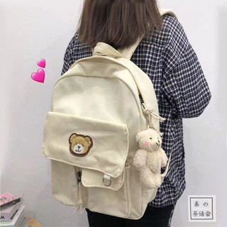 💓กระเป๋าแฟชั่นเกาหลีน่ารัก ▶ Hot! กระเป๋าเป้นักเรียนเกาหลี INS Canvas / Retro Harajuku Fashion School Bag