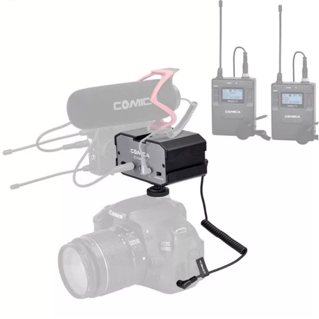 Adapter Mixer เสียงสำหรับติดหัวกล้อง ยี่ห้อ Comica