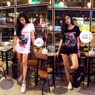 PJ01เสื้อยืดลายiron maiden