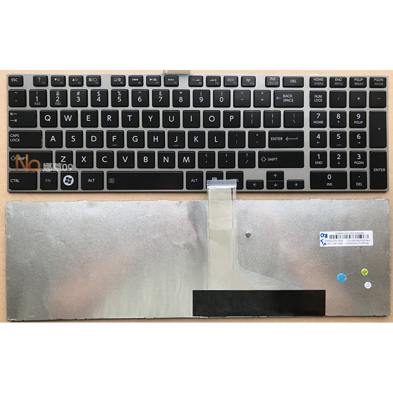 Toshiba Toshiba Satellite L850 L850D L870 L870D คีย์บอร์ดกรอบสีเทา