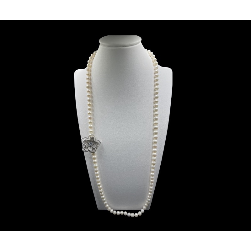 Freshwater pearl ready made necklace. natural pearl necklace for women.