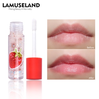 Lamuseland ลิปสติก ลิปครีม สารสกัดจากผลไม้ สตรอเบอร์รี่ ให้ความชุ่มชื้น ป้องกันริมฝีปากแตก