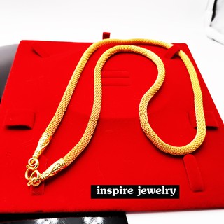 Inspire Jewelry ,สร้อยคอทองลายไหมทอง ยาว24 นิ้ว ตามแบบ ปราณีตมาก งานแฟชั่น สีทอง สำหรับประดับชุดไทย สวยหรู