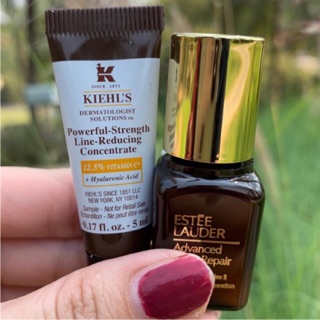 แท้💯เคาน์เตอร์ เซทคู่หน้าฟูดูเด็ก EsteeANR (7 ml)+ Kiehls Vit C 12.5% (5 ml)