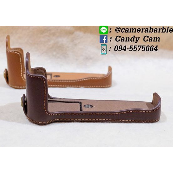 Half case เคสหนัง หนังแท้ Fujifilm XE3