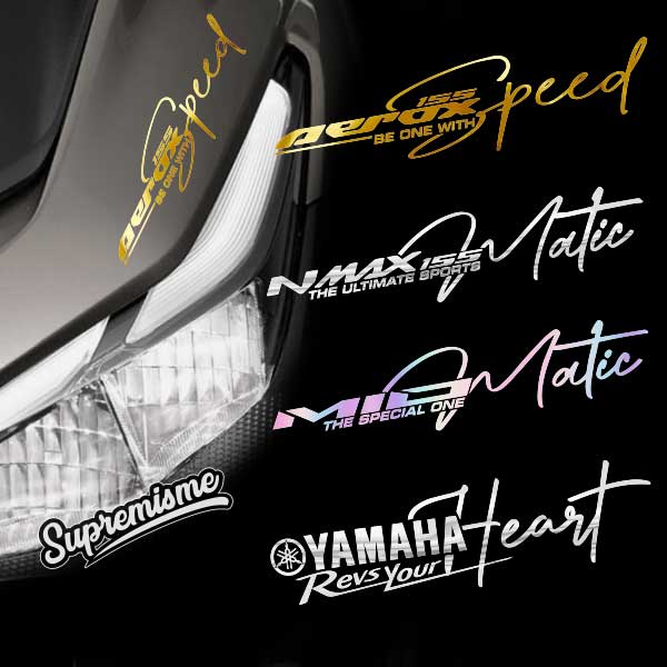 สติ๊กเกอร์ Motto Aerox NMAX/สติ๊กเกอร์รถจักรยานยนต์ช้า Aerox NMAX YAMAHA Mio ลายเซ็น/สติ๊กเกอร์ลายเซ็น Aerox NMAX YAMAHA Mio/สติ๊กเกอร์ Chrome Aerox NMAX YAMAHA Mio Glossy กันน้ํา/สติ๊กเกอร์โฮโลแกรมลายเซ็น Aerox NMAX YAMAHA Mio