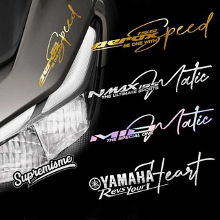 สติกเกอร์โฮโลแกรม กันน้ํา แวววาว สําหรับรถจักรยานยนต์ Motto Aerox NMAX Aerox NMAX YAMAHA Mio Signature NMAX YAMAHA Mio Signature Aerox NMAX YAMAHA Mio Aerox NMAX YAMAHA Mio