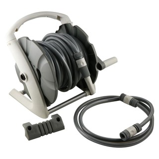 Watering hose WALL-MOUNTED+FREE-STANDING HOSE REEL SPRING R-ST-20 1/2"X20M GRAY Watering equipment Garden decoration acc