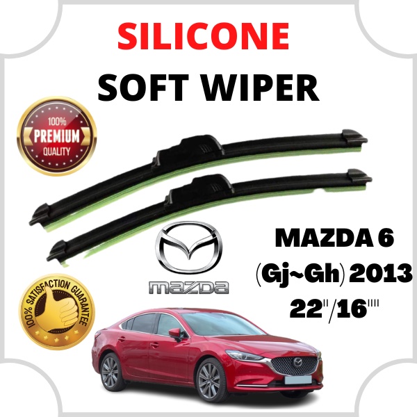 MAZDA 6 (Gj~Gh) 2013 SILICONE SOFT รถ WIPER (2 ชิ้น/เซ็ต)