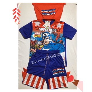 สินค้าลิขสิทธิ์  ลาย Super hero เสื้อเด็ก ผู้ชายแขนสั้นวัน 6-8 ปี