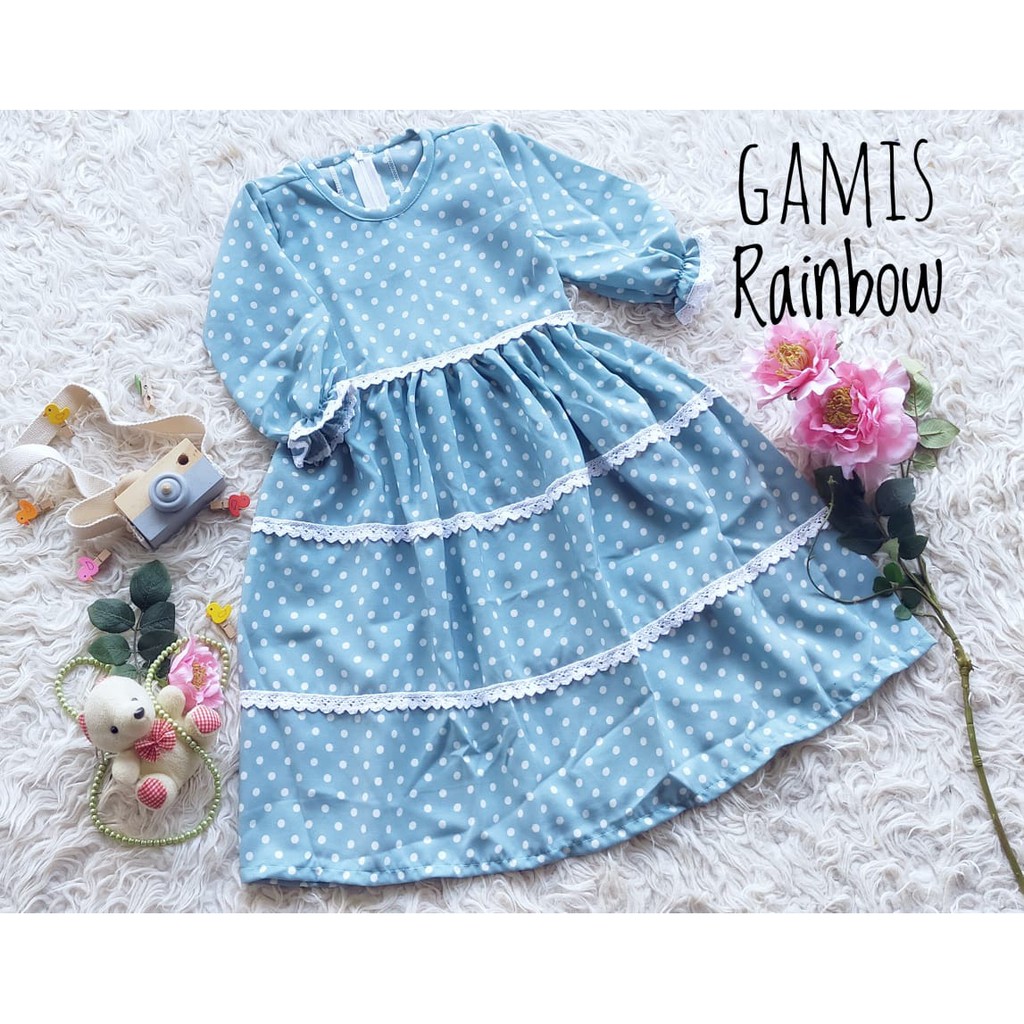 RAIRBOW CHILDRENS GAMIS สําหรับ 6-7 YEARS OLD, FROZEN BLUE (READYSTOCK)