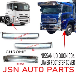 J119s01 ชุดฝาครอบเท้า ด้านล่าง โครเมี่ยม NISSAN UD QUON CD4 สําหรับ 1 คู่ 2 หน่วย