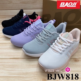 Baoji  BJW  818 รองเท้าผ้าใบ (37-41) สีดำ/กรม/ขาว/เทา/ม่วง