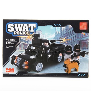 ProudNada Toys ชุดตัวต่อเลโก้หน่วยสวาท SWAT POLICE 202 PCS 23513