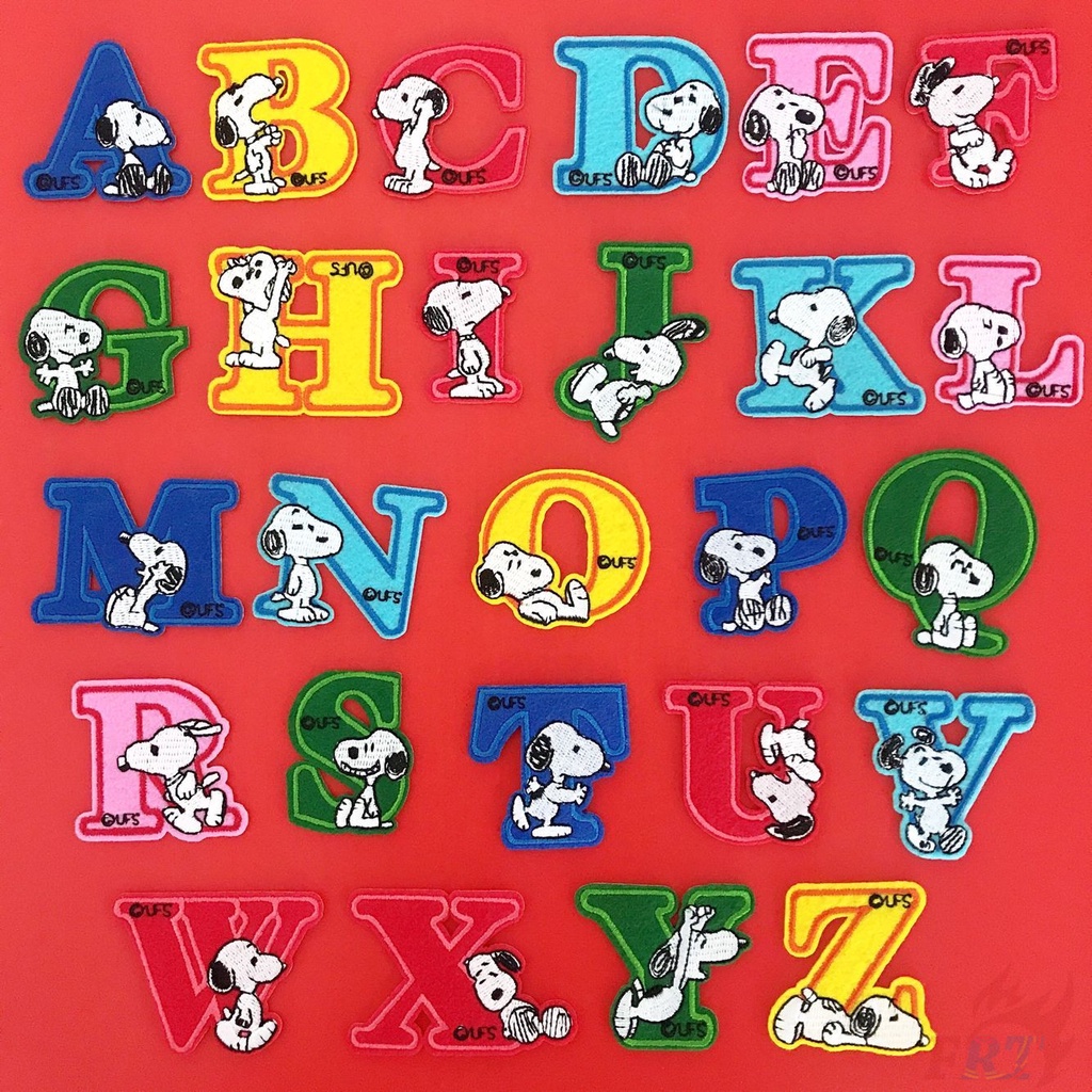 ☸ Snoopy Patch ☸ 1Pc Cartoon Letters Diy Sew on Iron on Patch