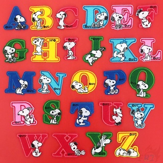 ☸ Snoopy Patch ☸ 1Pc Cartoon Letters Diy Sew on Iron on Patch