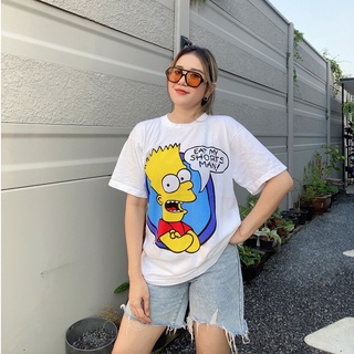 THE SIMPSONS 02 - UNISEX Cotton 100% เสื้อยืด เสื้อลายการ์ตูน