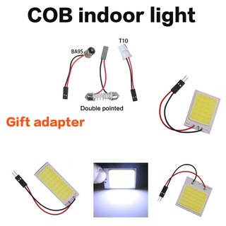 T10 COB BA9S ที่บังแดดแสงไฟอ่านหนังสือห้องแสงห้องแสงห้องเย็น 24 36 48SMD แสงไฟในร่มแบบเรียบ t10 ปลายคู่ 31 ~ 42