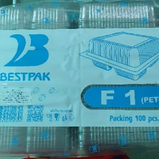 กล่องพลาสติกใส รุ่นฝาพับ (เบอร์BP4ช่อง)ใส่ขนมวุ้น ขนมไทย สวยงาม (รุ่นนี้ ไม่ล๊อก) แพคละ100ใบ