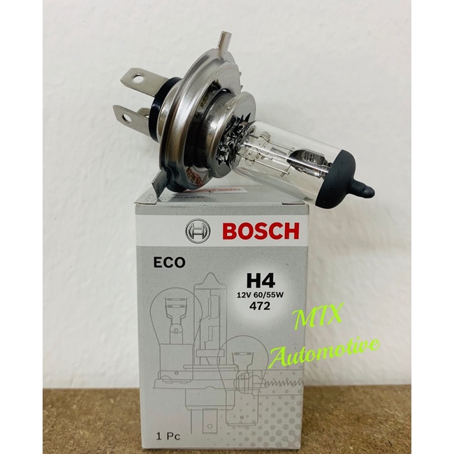 BOSCH หลอดไฟหน้ารถยนต์ Eco BOSCH H4 12V 60/55W BOSCH H4 Mentol 60/55W 12V