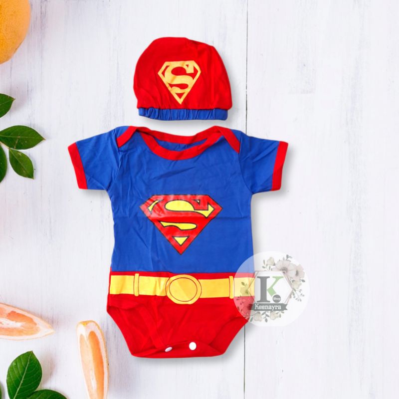 เสื้อผ้าเด็ก 0-12 เดือน/ชุดจั๊มสูทเด็กน่ารัก Superman Motif/เสื้อผ้าเด็ก