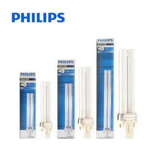 PHILIPS หลอดไฟ ฟิลิปส์ PL-S ขนาด  7W 11W 9W 865 แสงขาว PLS หลอดแท่งเสียบ