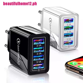 (bestth) 4 พอร์ต ชาร์จเร็ว QC 3.0 ฮับ USB ปลั๊กชาร์จผนัง