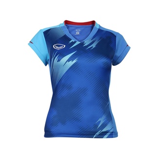 เสื้อคอวีหญิงแขนสั้นพิมพ์ลาย (SEA Games 2021) รหัสสินค้า : 072057 สีน้ำเงิน
