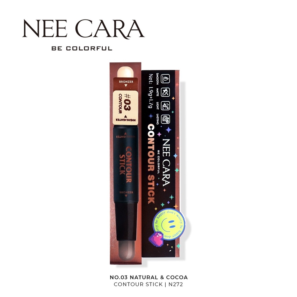N272 Nee Cara Contour Bronzer & Highlight Stick นีคารา คอนทัวว์ บรอนเซอร์ แอนด์ ไฮไลท์ สติ๊ก