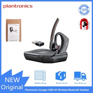 Plantronics Voyager 5200 UC ชุดหูฟังบลูทูธไร้สาย แบบเกี่ยวหู ตัดเสียงรบกวน (หูฟัง 5200 + แท่นชาร์จ + BT600)