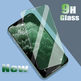 New Green Light Tempered Glass iPhone 6 6S Plus 7 8 X XR XS Max 11 12 Pro Max Mini Glass Protective Film