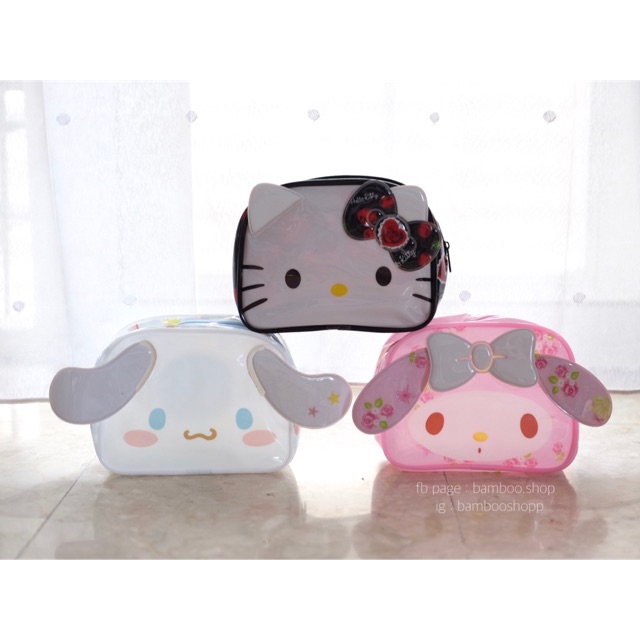 กระเป๋าใส่เครื่องสำอางค์ sanrio #mymelody #kitty #cinnamonroll
