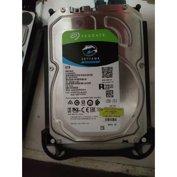 SEAGATE 6TB HDD (ฮาร์ดดิสก์) SKYHAWK SATA3 (ST6000VX100) มือสองง