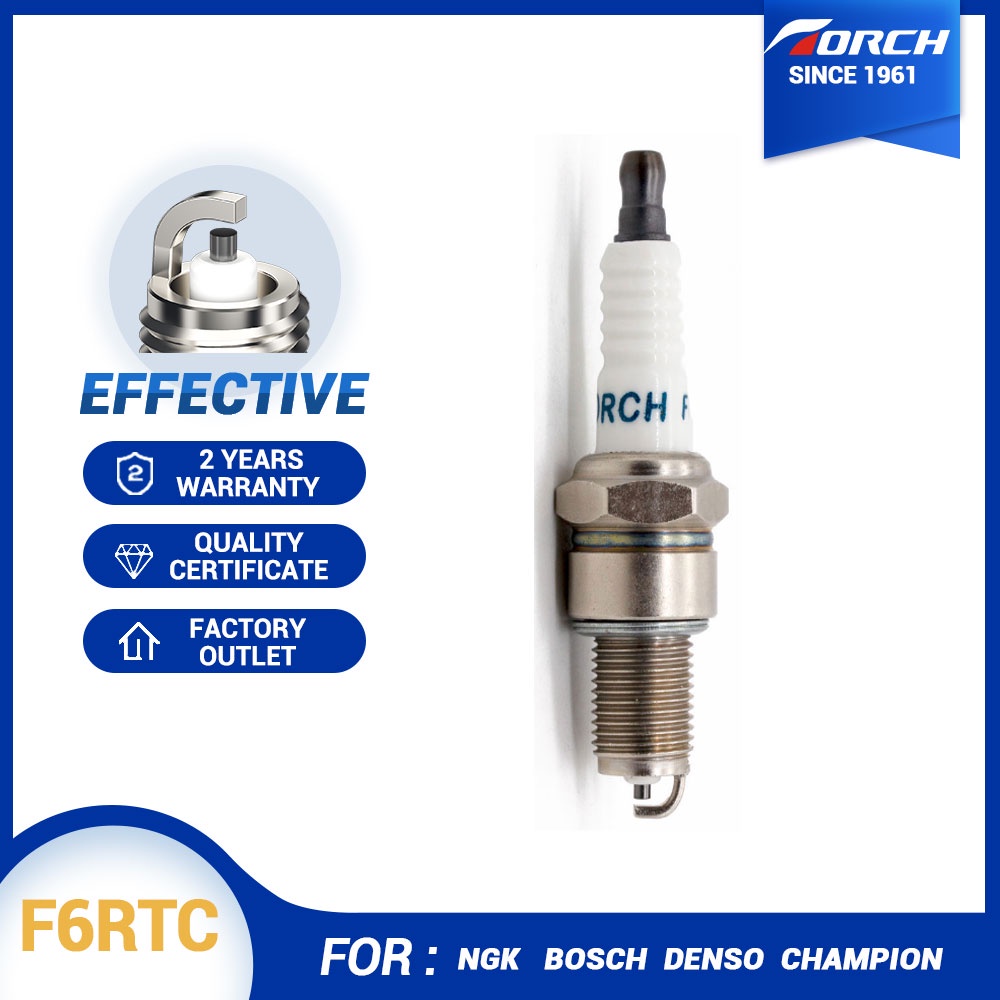 จีนเดิมTORCH Spark Plug F6RTC Raplace สําหรับเทียน BUR5ETB10 DENSO W20EPR-U CHAMPION RN8VTYC4 ระบบจุ