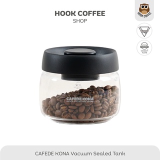 CAFEDE KONA Glass Vacuum Sealed Tank - ภาชนะเก็บเมล็ดกาแฟ