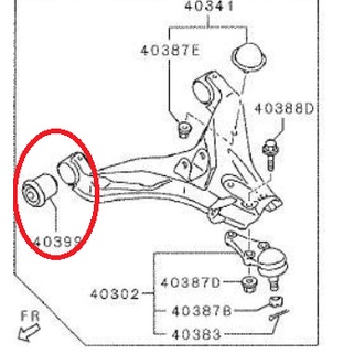 บูชปีกนกล่าง TRITON ไทรทัน ปาเจโร่ Mitsubishi  มิตซู แท้ เบิกศูนย์  รหัส 4013A603